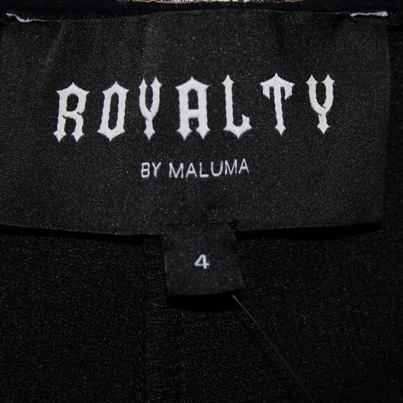 Maluma Romper NEW $90 Royalty Sz 4 Black Halter Open Sides Poly Rayon Romper - Picture 10 of 14